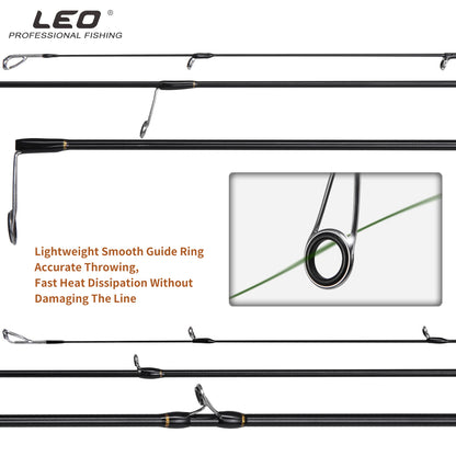 Canne LEOFISHING UL Carbon — bait finesse, 1,56 à 1,8 m