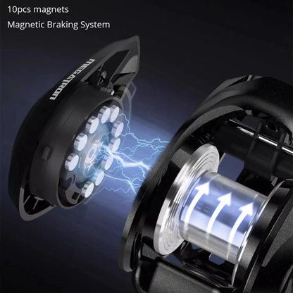 Moulinet Baitcasting KastKing Royale MegaTron — long cast, 7.2:1