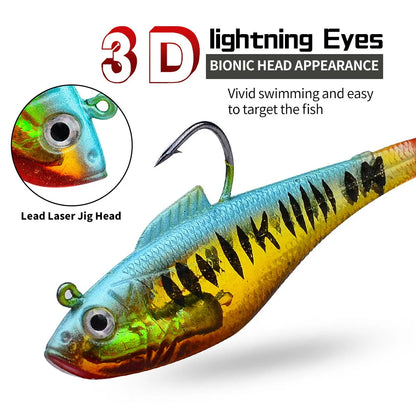 Leurre de pêche Souple — Tête plombée, 4 à 25 g