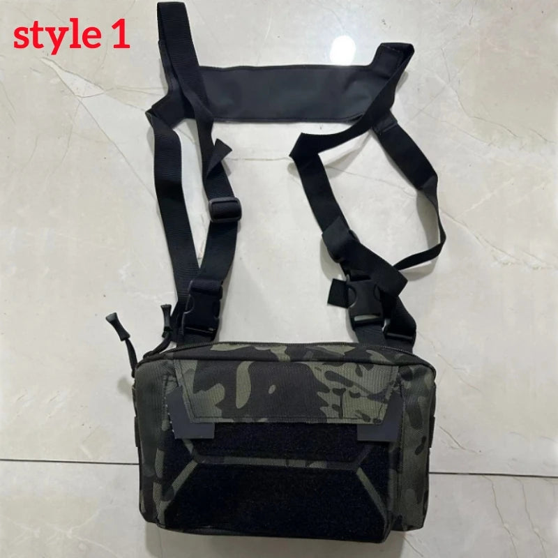 Gilet-Sac de Pêche — multi-poches, camouflage