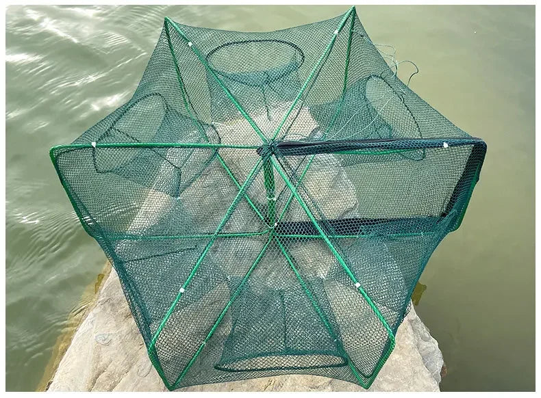Nasse de pêche Hexagonale — filet 8 ouvertures