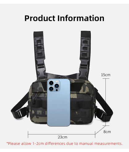 Gilet-Sac de Pêche — multi-poches, camouflage