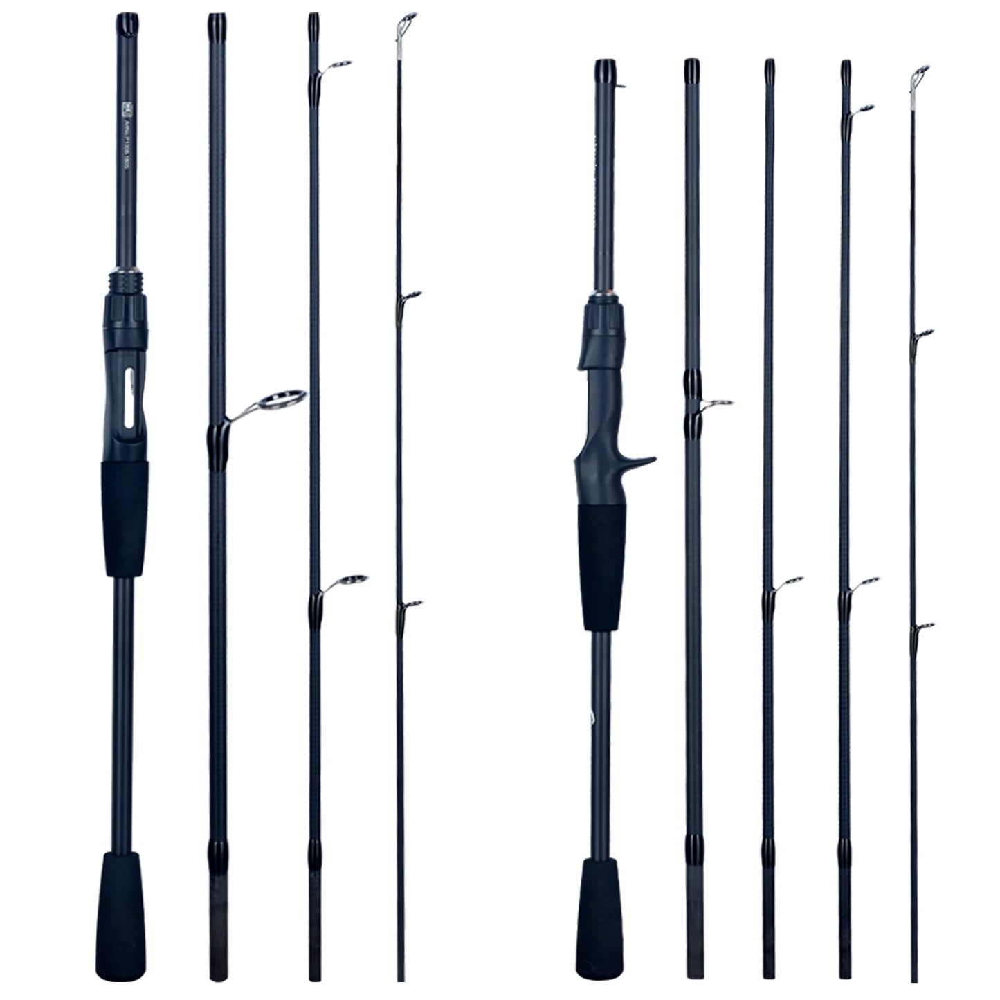 Canne à pêche Carbone Ultra-Légère — 1,8 à 2,4 m, spinning & baitcasting
