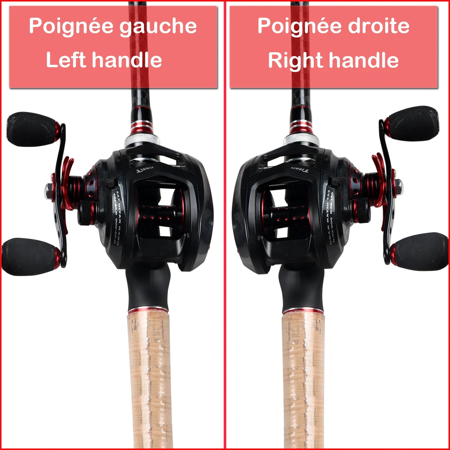 Moulinet Baitcasting JOHNCOO MT200 — gros poisson, drag 13 kg