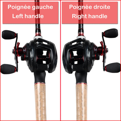 Moulinet Baitcasting JOHNCOO MT200 — gros poisson, drag 13 kg