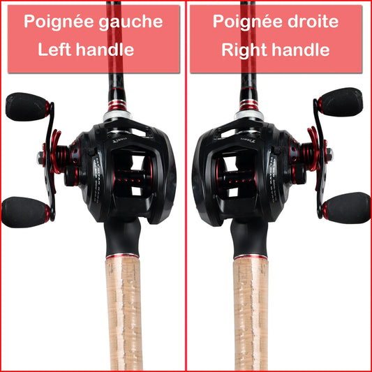 Moulinet Baitcasting JOHNCOO MT200 — gros poisson, drag 13 kg