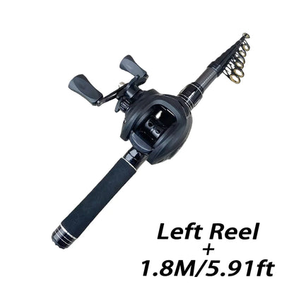 Canne à pêche Baitcasting Voyage — 1,5 à 2,4 m, combo moulinet