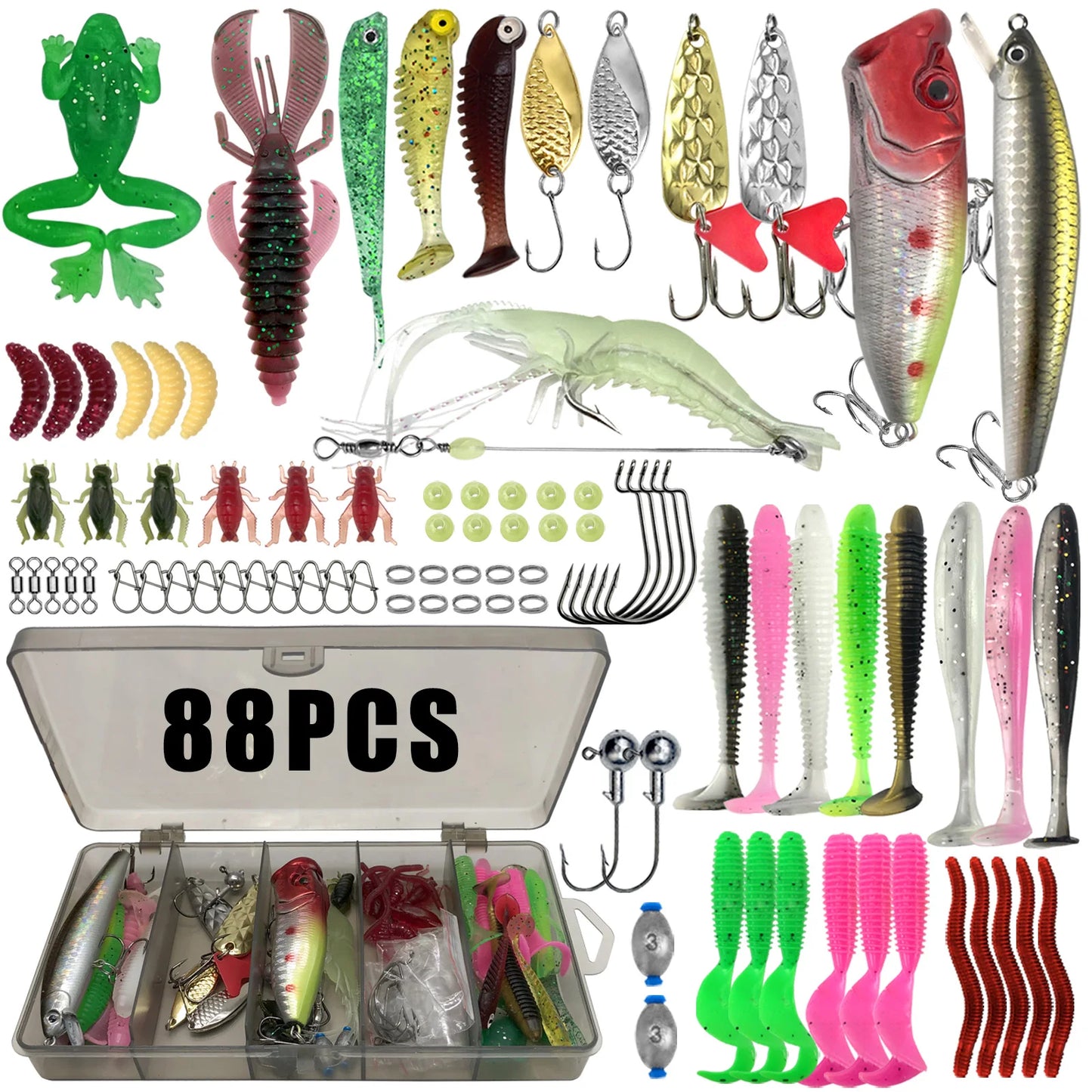 Kit Leurres de pêche — 86 à 366 pièces
