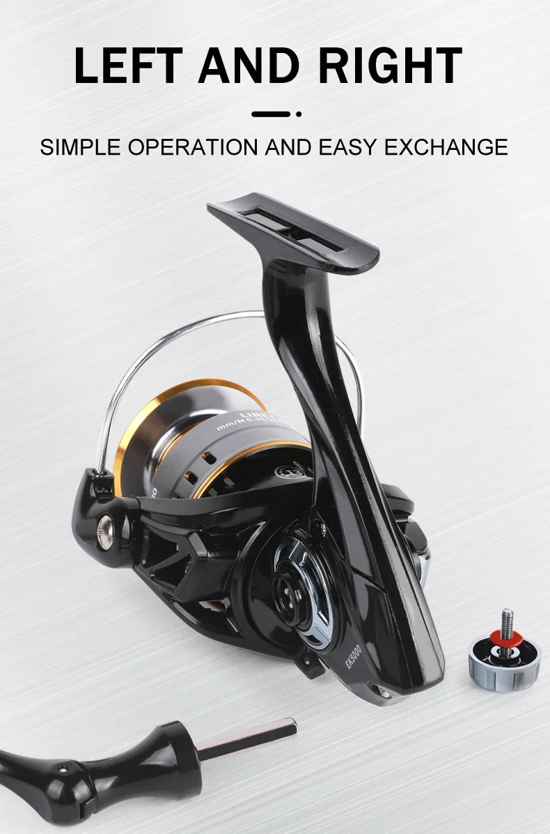 Moulinet de pêche Spinning Pro — tailles 1000 à 7000