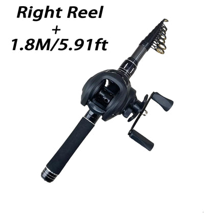 Canne à pêche Baitcasting Voyage — 1,5 à 2,4 m, combo moulinet