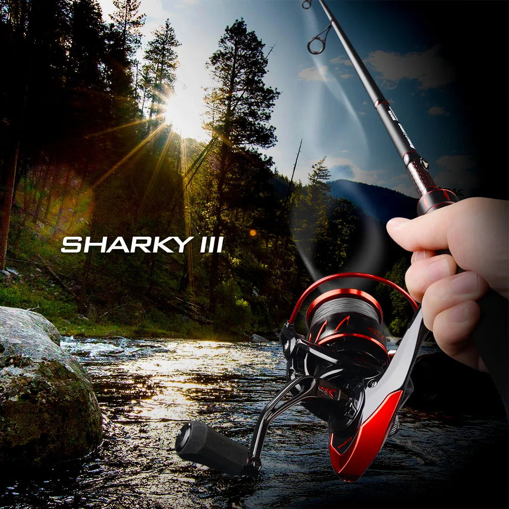 Moulinet Spinning KastKing Sharky III — résistant à l'eau, drag 18 kg